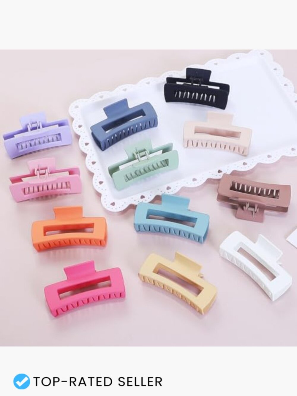 Extra Large Jumbo Hair Clips Square Jaw Clips for Thick Hair Women Accessory - Picture 2 of 7